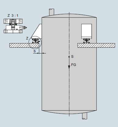 Dep&oacute;sito sobre c&eacute;lulas de carga SIWAREX WL280 RN-S SA y unidades de montaje compactas