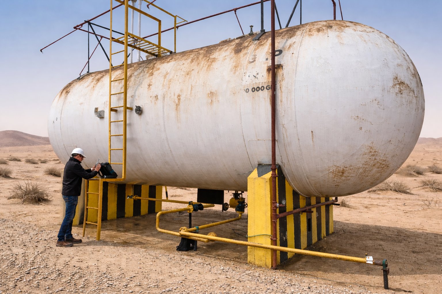 Técnico MSA instalando sensor en campo